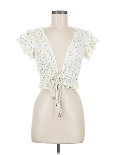 Pre-owned Princess Polly Sleeveless Blouse In White