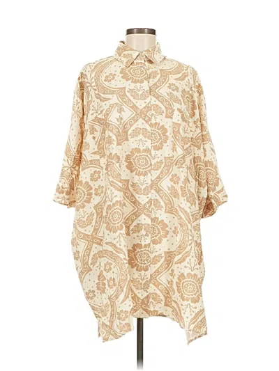 Pre-owned Gigio Short Sleeve Button Down Shirt In White