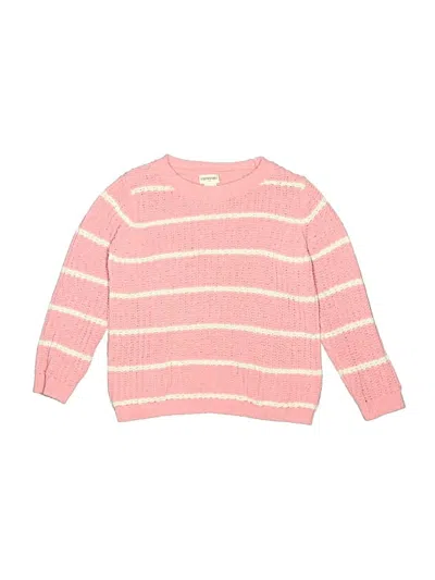 Pre-owned Crewcuts Outlet Kids' Pullover Sweater In Pink
