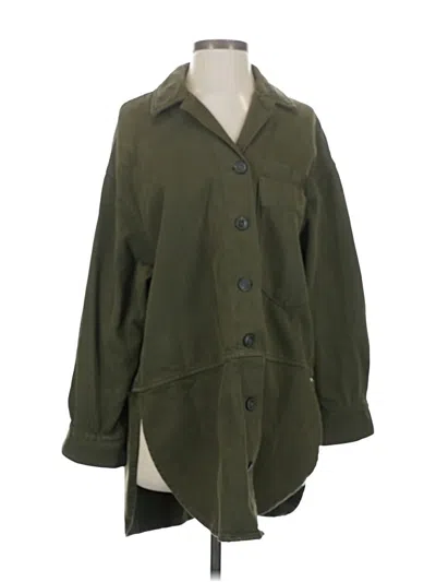Pre-owned Zara Coat In Green