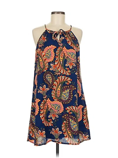 Pre-owned As U Wish Casual Dress In Blue