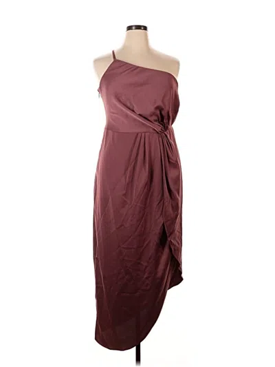 Pre-owned City Chic Cocktail Dress In Burgundy