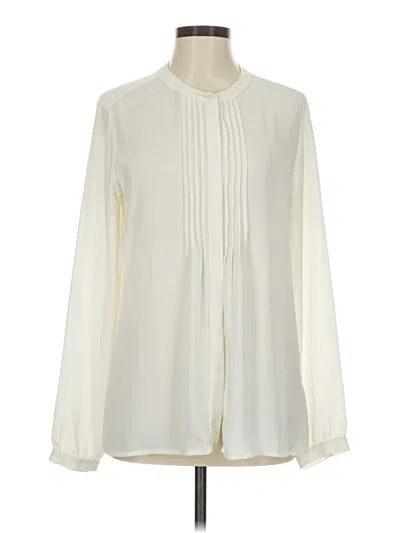 Pre-owned Banana Republic Long Sleeve Blouse In White