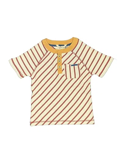 Matilda Jane Short Sleeve Henley Shirt In Brown