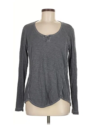 Pre-owned Wilt Long Sleeve Henley Shirt In Gray