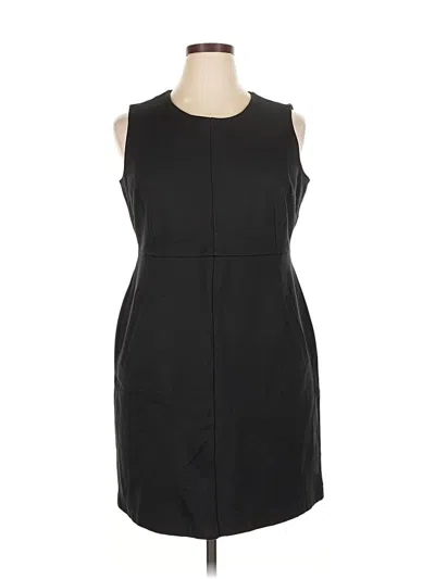 Pre-owned Lands' End Casual Dress In Black