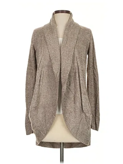 Pre-owned Barefoot Dreams Cardigan Sweater In Gray