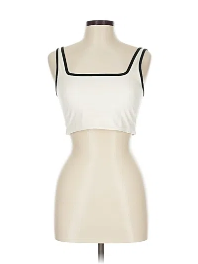 Pre-owned Girlfriend Collective Tank Top Ivory Strapless Neckline Tops In White