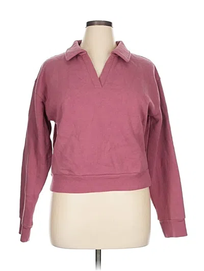 Pre-owned Thread & Supply Sweatshirt In Burgundy