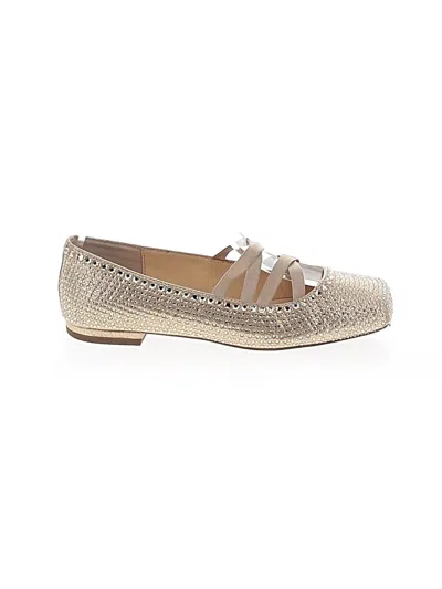 Pre-owned Jessica Simpson Flats In Gold
