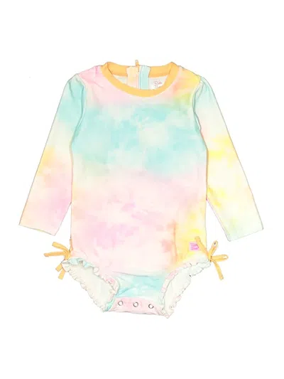 Pre-owned Ruffle Butts Kids' Long Sleeve Onesie In Yellow