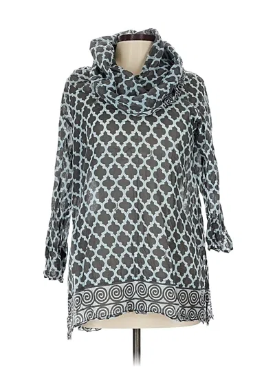 Pre-owned Gretchen Scott Designs 3/4 Sleeve Blouse In Gray