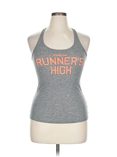 Pre-owned Reebok Tank Top Gray Halter Neckline Tops