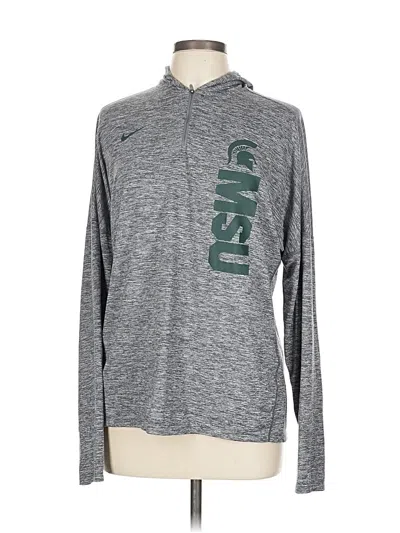 Pre-owned Nike Pullover Hoodie In Gray