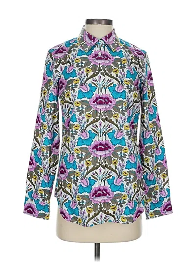 Pre-owned Talbots Long Sleeve Button Down Shirt In Purple