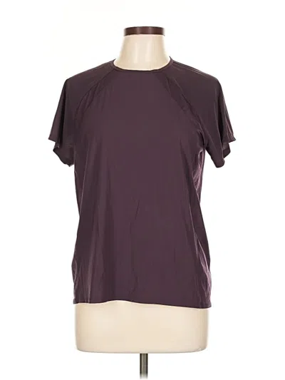 Pre-owned Athleta Active T-shirt In Burgundy