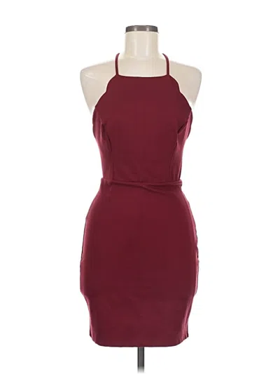 Pre-owned Lush Cocktail Dress In Burgundy