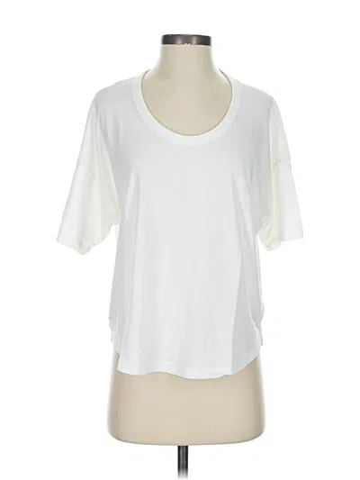 Pre-owned Athleta Short Sleeve T-shirt In White