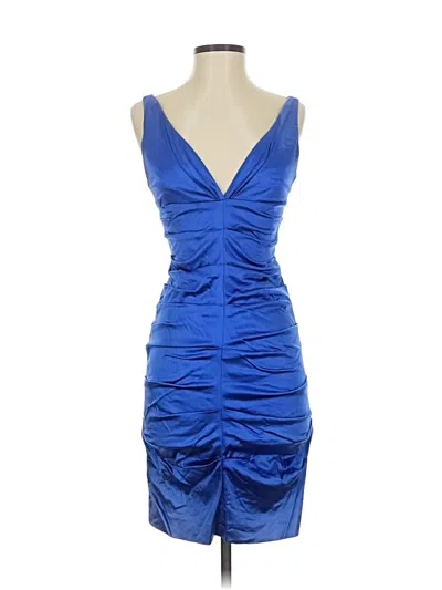 Pre-owned Nicole Miller Collection Cocktail Dress In Blue