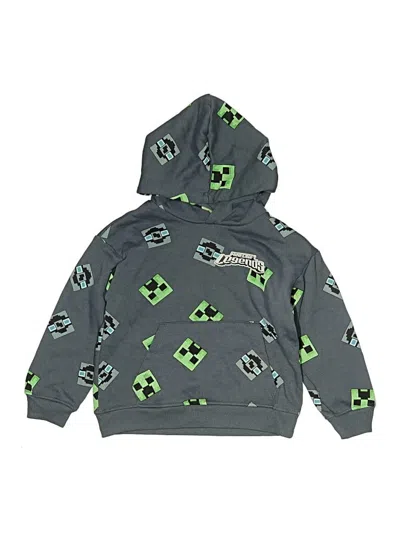 Pre-owned Minecraft Kids' Zip Up Hoodie In Green