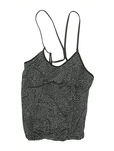 Pre-owned Athleta Swimsuit Top Black Tweed Pattern Swimwear