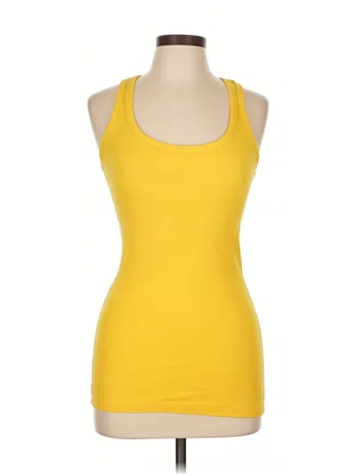 Pre-owned Zenana Tank Top Yellow Halter Neckline Tops