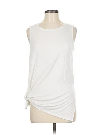 Pre-owned Athleta Sleeveless Top Ivory One Shoulder Neckline Tops In White