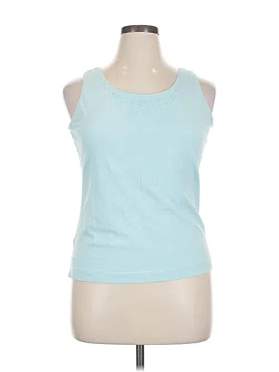 Pre-owned Tommy Bahama Sleeveless Top Teal Halter Neckline Tops In Blue