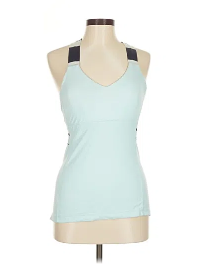 Pre-owned Lululemon Athletica Tank Top Teal Halter Neckline Tops In Blue