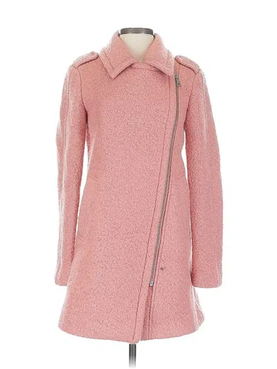Pre-owned Ann Taylor Loft Wool Coat In Pink