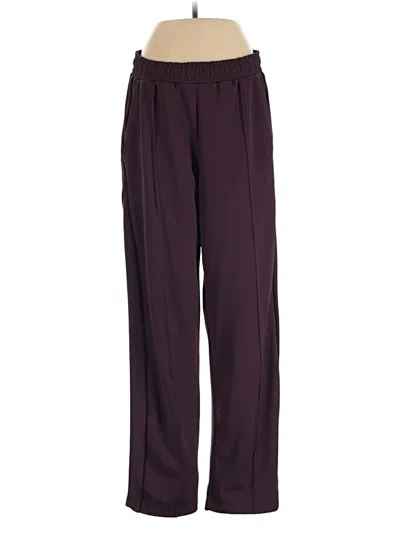 Pre-owned Zara Casual Pants In Burgundy