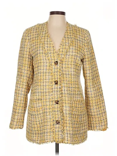 Pre-owned Ann Taylor Blazer Jacket In Yellow