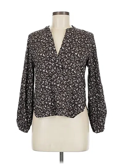 Pre-owned Madewell Long Sleeve Blouse In Black