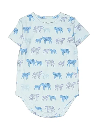Pre-owned Janie And Jack Babies' Short Sleeve Onesie In Blue