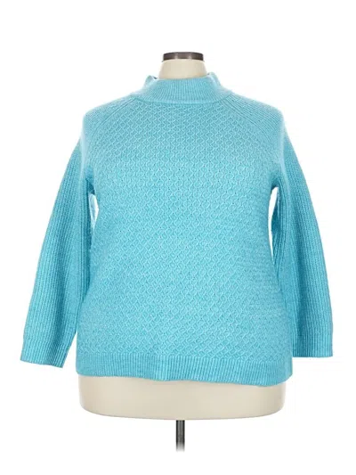 Pre-owned Talbots Turtleneck Sweater In Blue