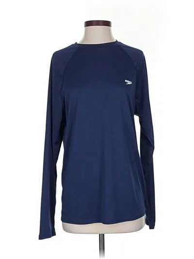 Pre-owned Speedo Long Sleeve T-shirt In Blue