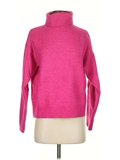 Pre-owned Lili Sidonio Molly Bracken Turtleneck Sweater In Pink