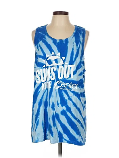 Pre-owned Port & Company Sleeveless T-shirt In Blue