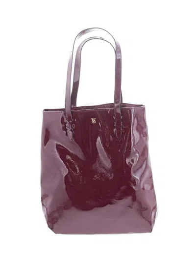 Pre-owned Victoria's Secret Leather Tote Bag In Burgundy
