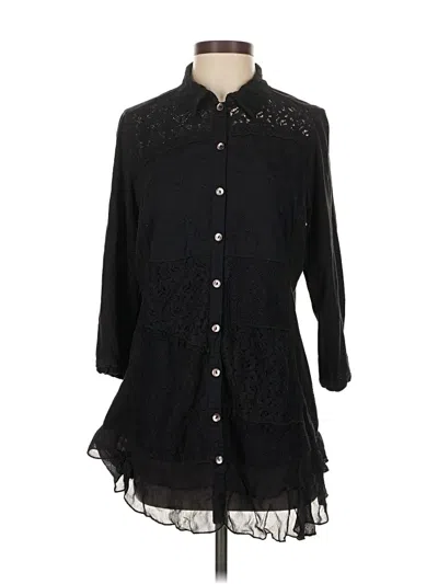 Pre-owned April Cornell Casual Dress In Black