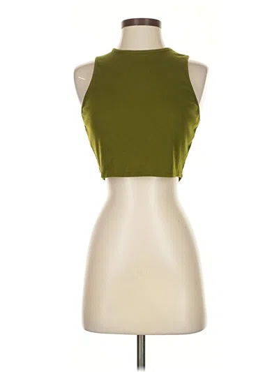 Pre-owned Future Collective Tank Top Green Halter Neckline Tops