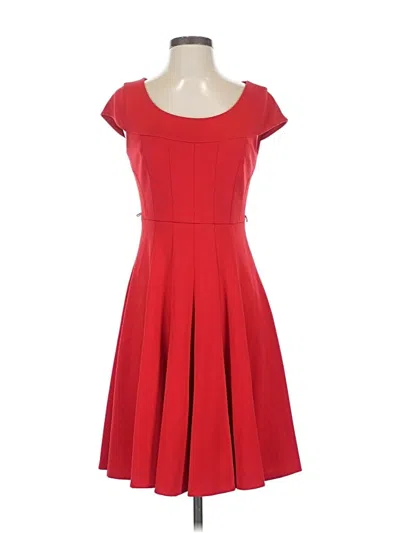 Pre-owned Calvin Klein Cocktail Dress In Red