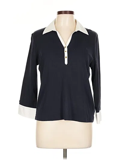 Pre-owned Polo Ralph Lauren 3/4 Sleeve Blouse In Blue