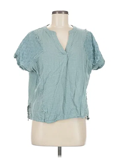 Pre-owned Gigio Short Sleeve Blouse In Blue