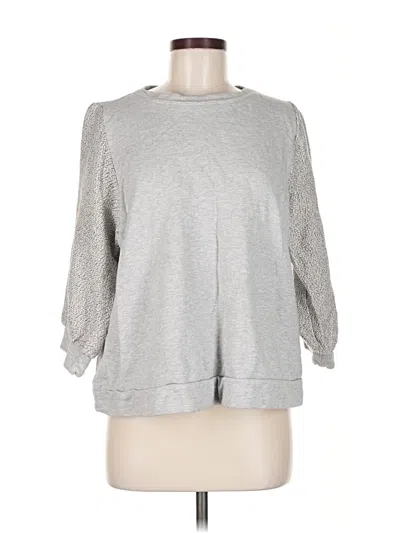 Pre-owned Jjill Sweatshirt In Silver