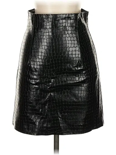 Zara Faux Leather Skirt In Black