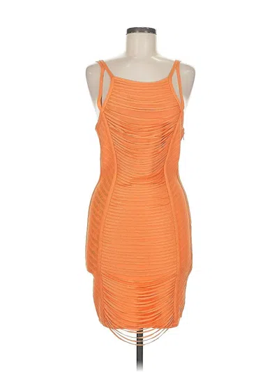 Pre-owned Stretta Cocktail Dress In Orange