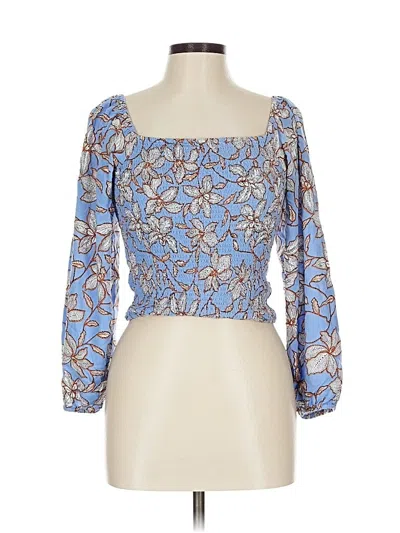 Pre-owned Jessica Simpson 3/4 Sleeve Blouse In Blue