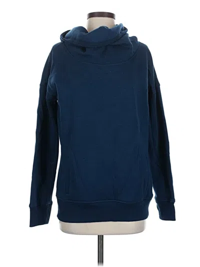 Pre-owned Zyia Active Pullover Hoodie In Blue
