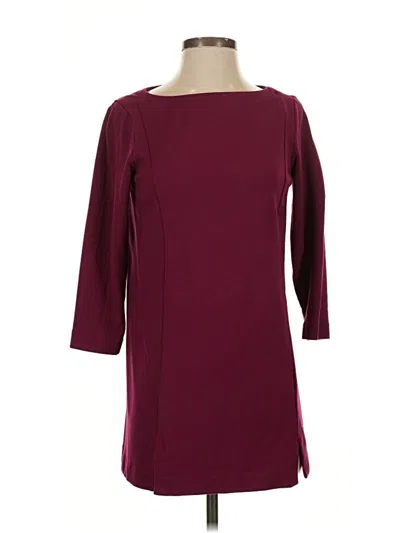 Pre-owned Jjill Cocktail Dress In Burgundy